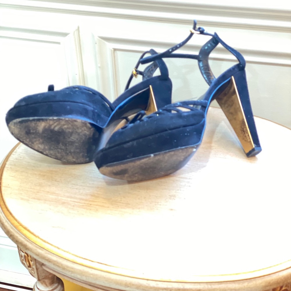 Gucci shoes black heels sandals platform black 10 - Picture 2 of 4